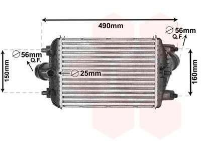 VAN WEZEL Kompressoriõhu radiaator 74004081